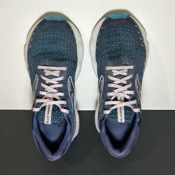 Womens BROOKS Glycerin GTS 20 Blue Athletic Shoes / Size 9.5 - Picture 5 of 8